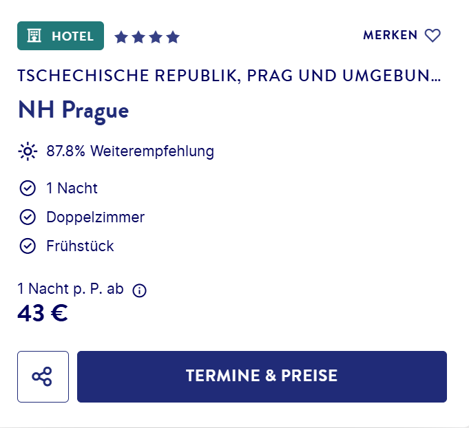 Prag Hotel Angebot