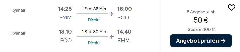 Rom Flug Angebot