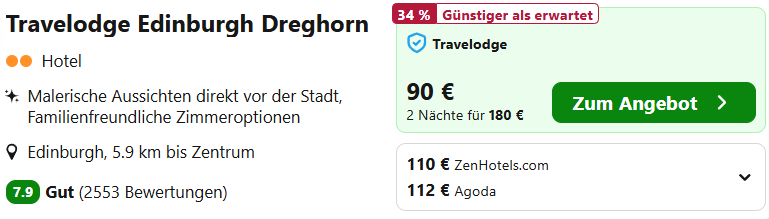 Edinburgh Hotel Angebot