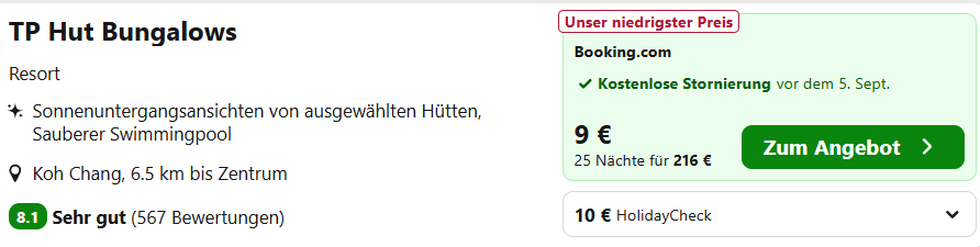 Thailand Hotel Angebot