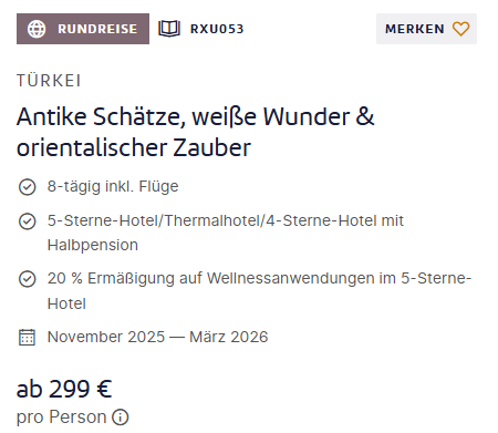 Türkei Rundreise Angebot