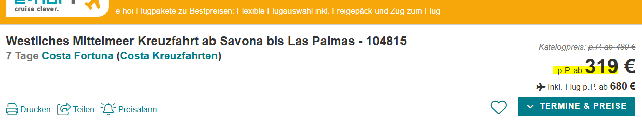 Kreuzfahrt Angebot
