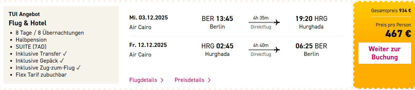 Ägypten Reise Angebot