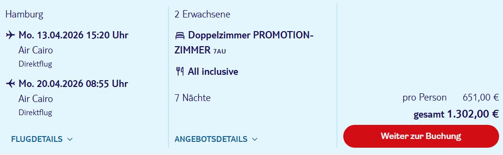 Ägypten Reise Angebot