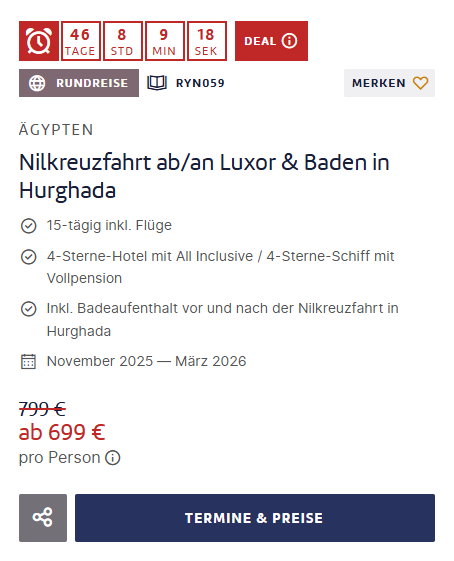 Ägypten Reise Angebot