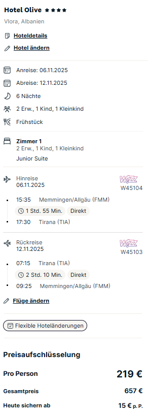 Albanien Reise Angebot