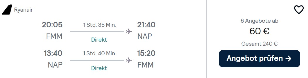 Amalfi Flug combi