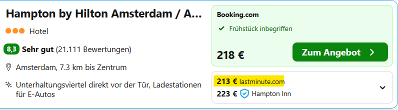 Amsterdam Hotel Angebot