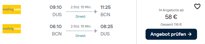 Barcelona Flug Angebot