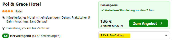Barcelona Hotel Angebot