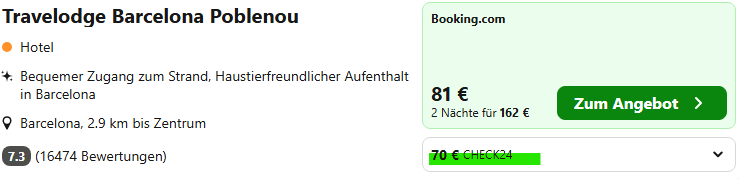 Barcelona Hotel Angebot