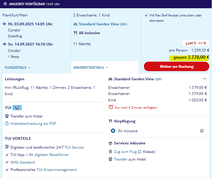 dom rep familienurlaub pauschalangebot
