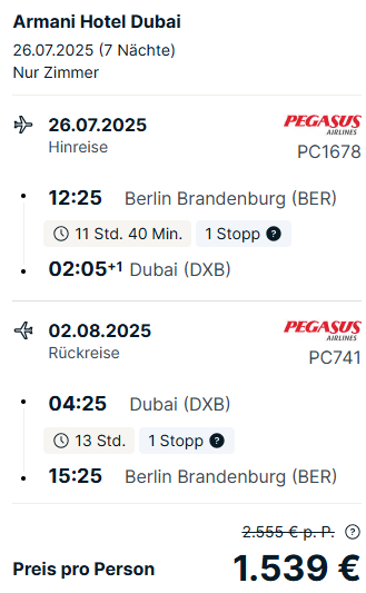 Dubai Angebot