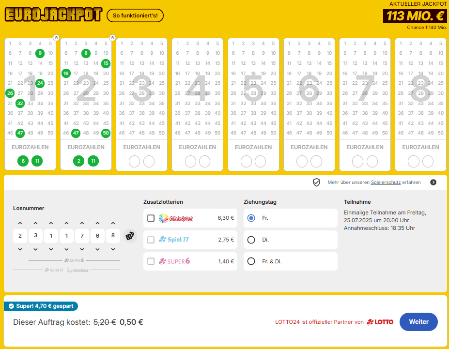 Eurojackpot Angebot