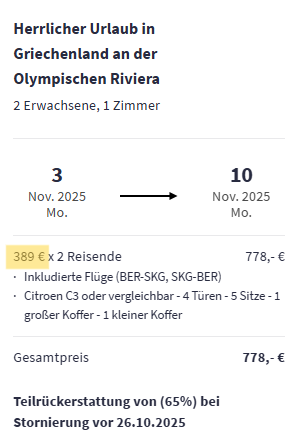 Griechenland-Pauschal-Schnäppchen