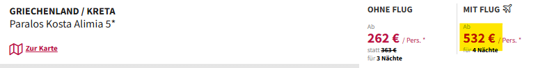 Griechenland Pauschalreise Angebot