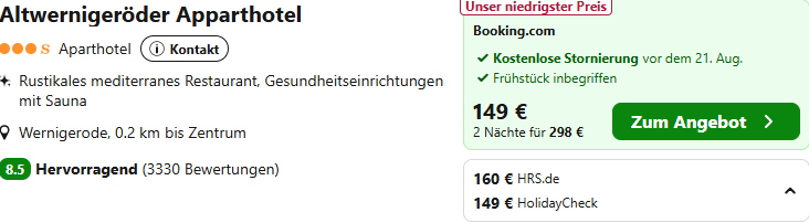 Harz Hotel Angebot