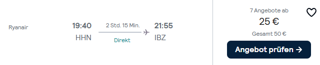 Ibiza Flug Angebot