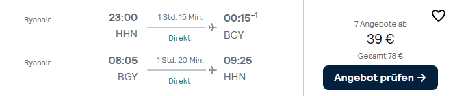 Italien-Flug-Schnäppchen