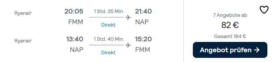 Italien-Flug-Schnäppchen