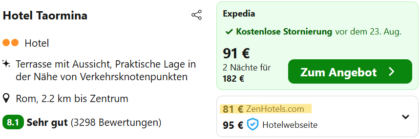 Italien-Hotel-Schnäppchen