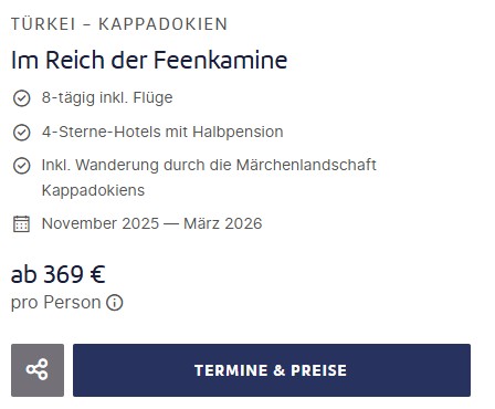 Kappadokien Rundreise