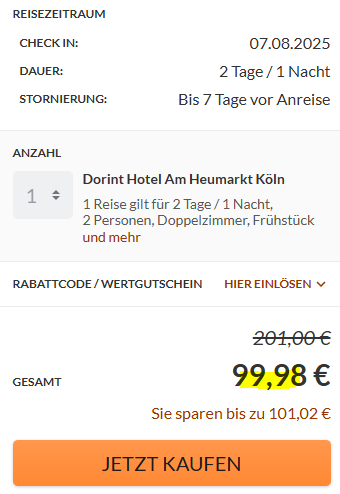 Köln Angebot Hotel