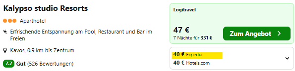 Korfu Hotel Angebot