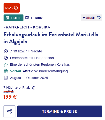 Korsika-Hotel-Schnäppchen