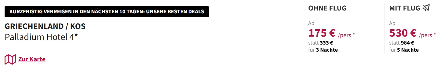 Kos Pauschalangebot