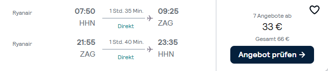 Kroatien Flug Angebot