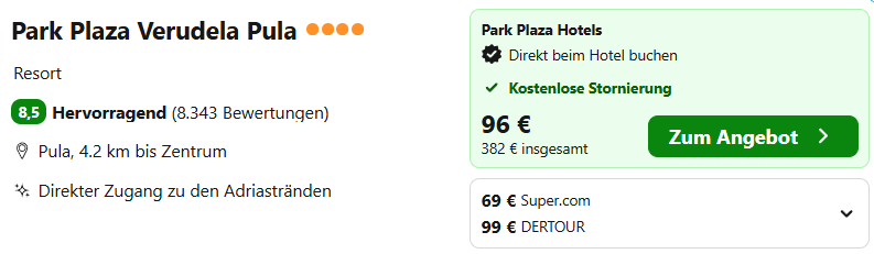 Kroatien Hotel Angebot