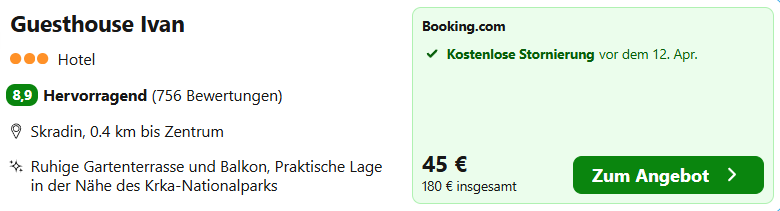 Kroatien Hotel Angebot