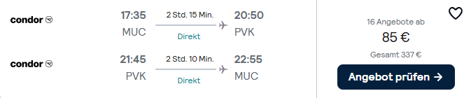 Lefkada Flug Angebot