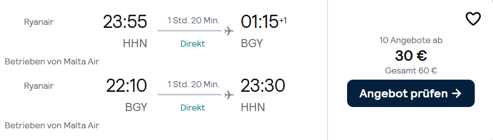 Mailand Flug Angebot