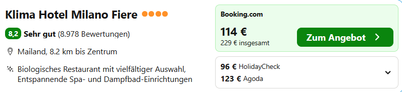 Mailand Hotel Angebot