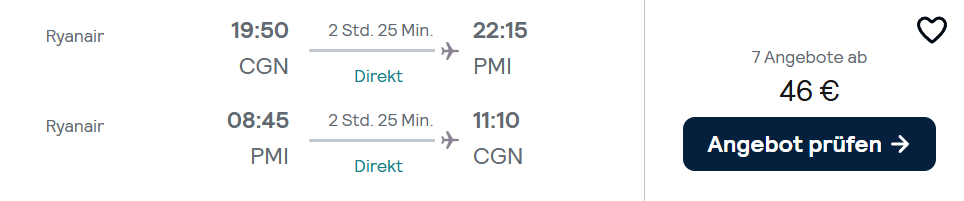 Mallorca Flug Angebot