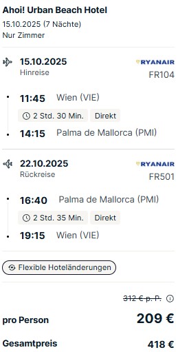 Mallorca Pauschalangebot