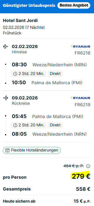 Mallorca Pauschalangebot