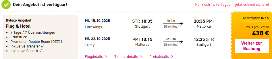 Mallorca Pauschalangebot