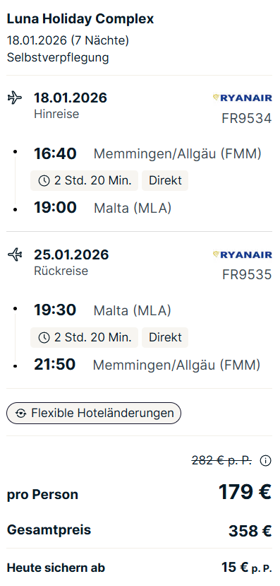 Malta Reise Angebot