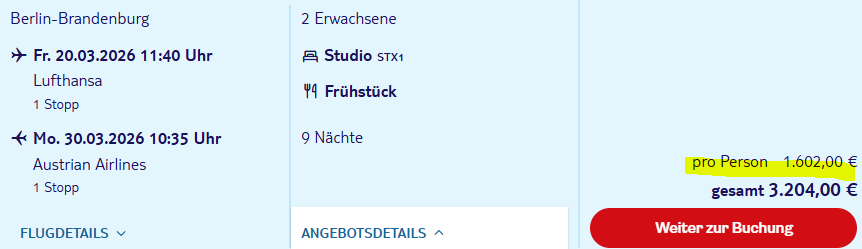 Mauritius Pauschalangebot