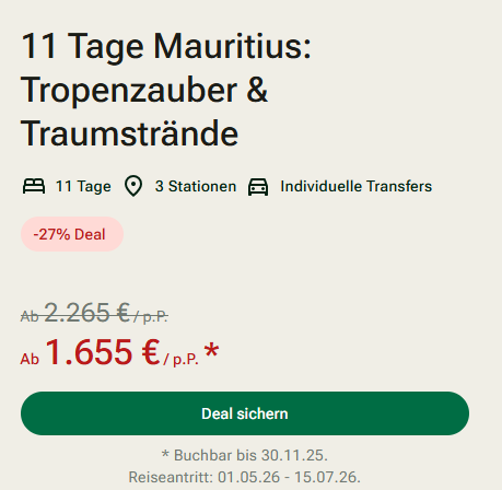 Mauritius Rundreise