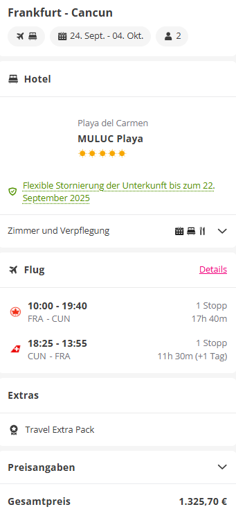 Mexiko Angebot