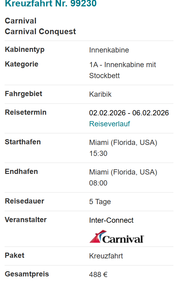 Miami Kreuzfahrt Angebot