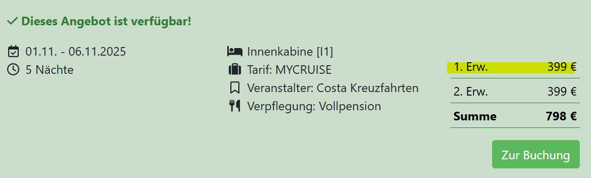 Mittelmeer Kreuzfahrt Angebot