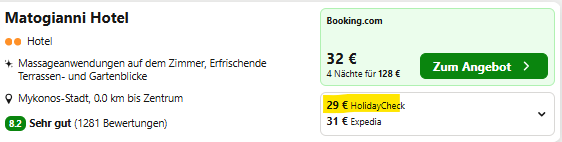 mykono hotel angebot