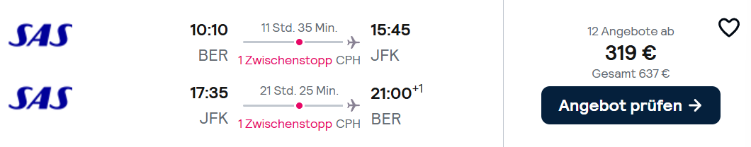 New York Flug Angebot