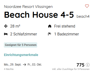 Niederlande Beachhouse Angebot