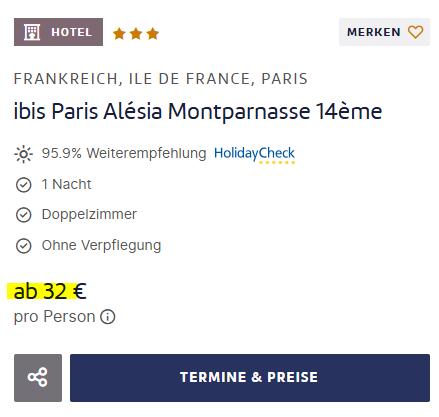 Paris Hotelangebot